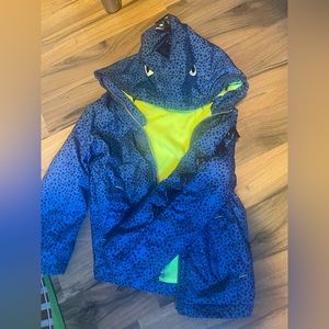 Carters monster spring coat fuzzy inside boys size 7 super adorable - like new!